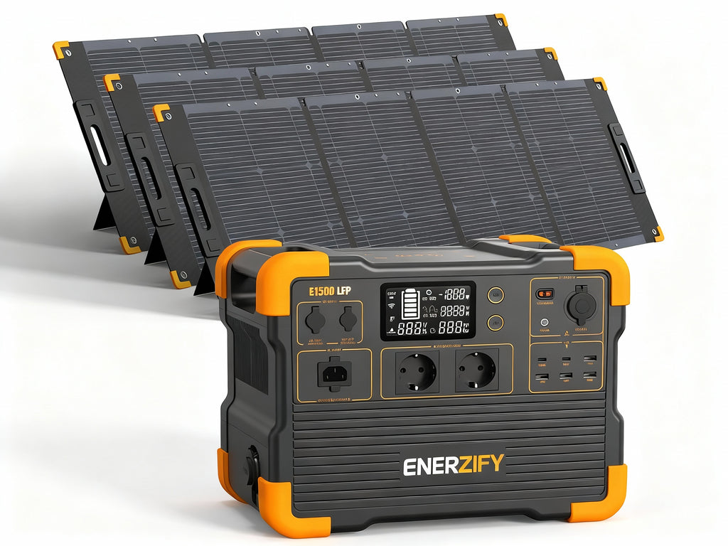ENERZIFY E1500LFP Station d'Alimentation Portable Extensible 2200W 1536Wh