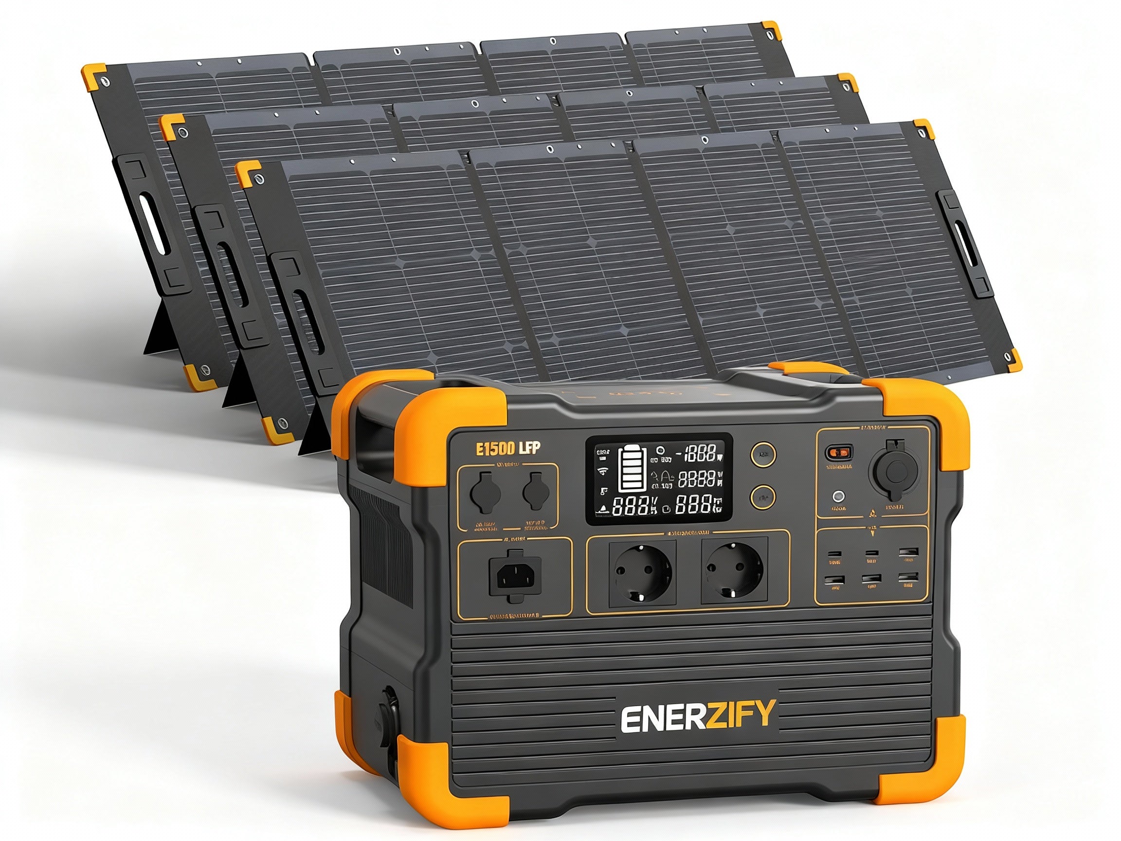 ENERZIFY E1500LFP Station d'Alimentation Portable Extensible 2200W 1536Wh